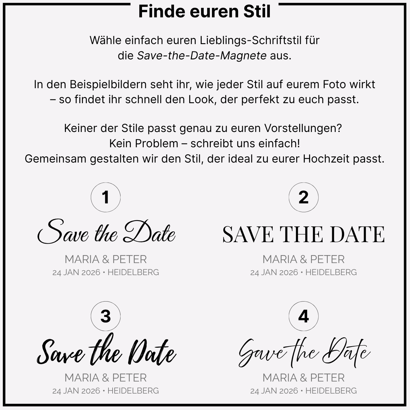 Save-The-Date Hochzeitsmagnete